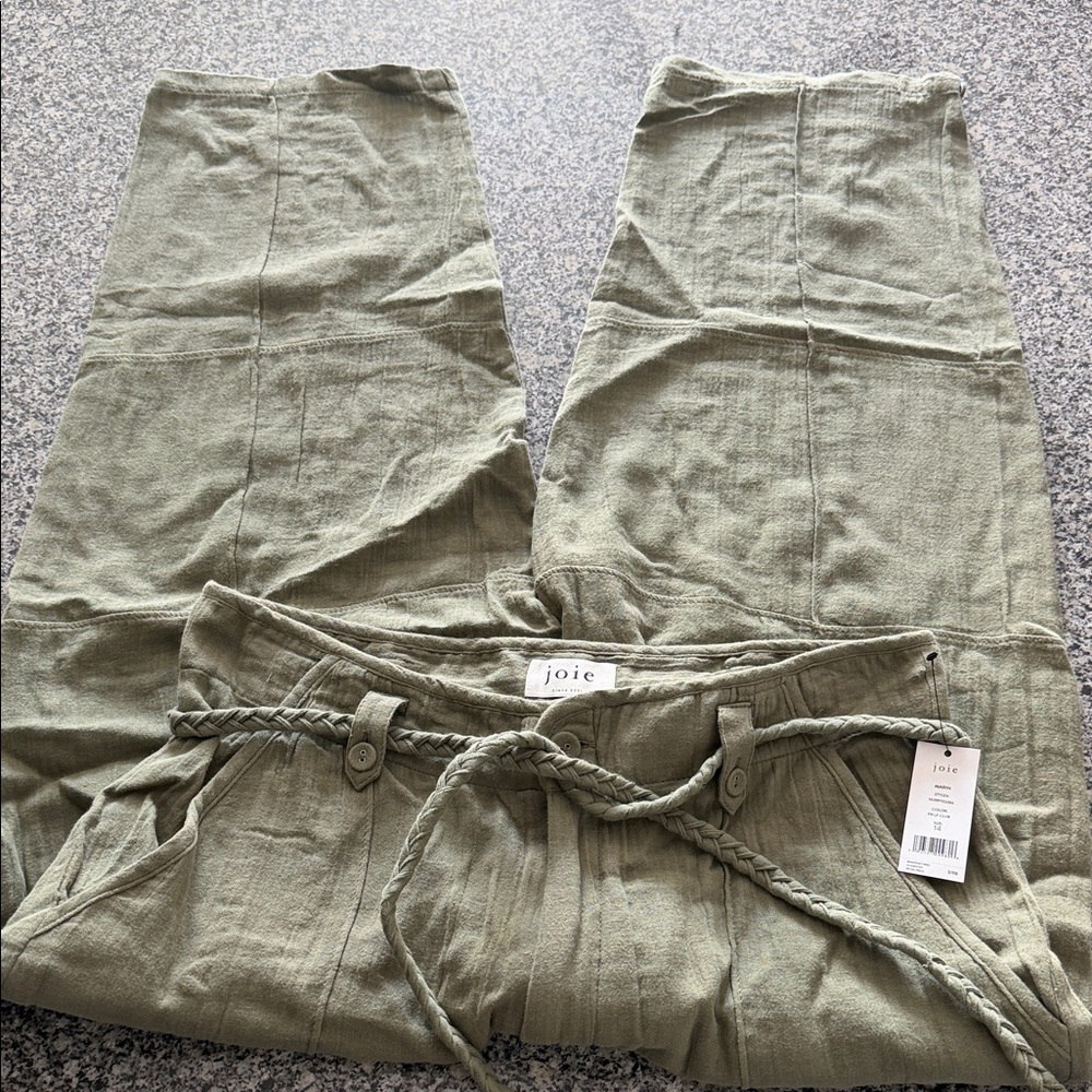 Joie Women’s Olive Cotton Pants | Sz 14 | NWT